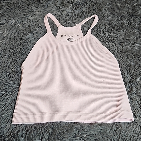NWOT Free People Movement Happiness Runs Crop Pale Pink Sz XS/S - Picture 7 of 13